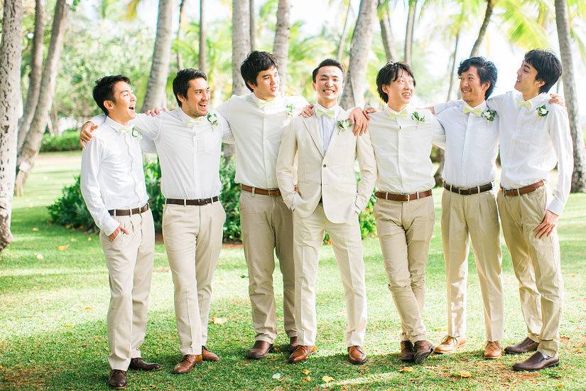 The groom with his groomsmen