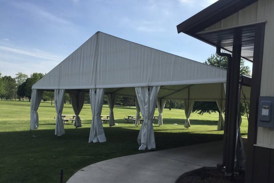 Rehearsal dinner tent