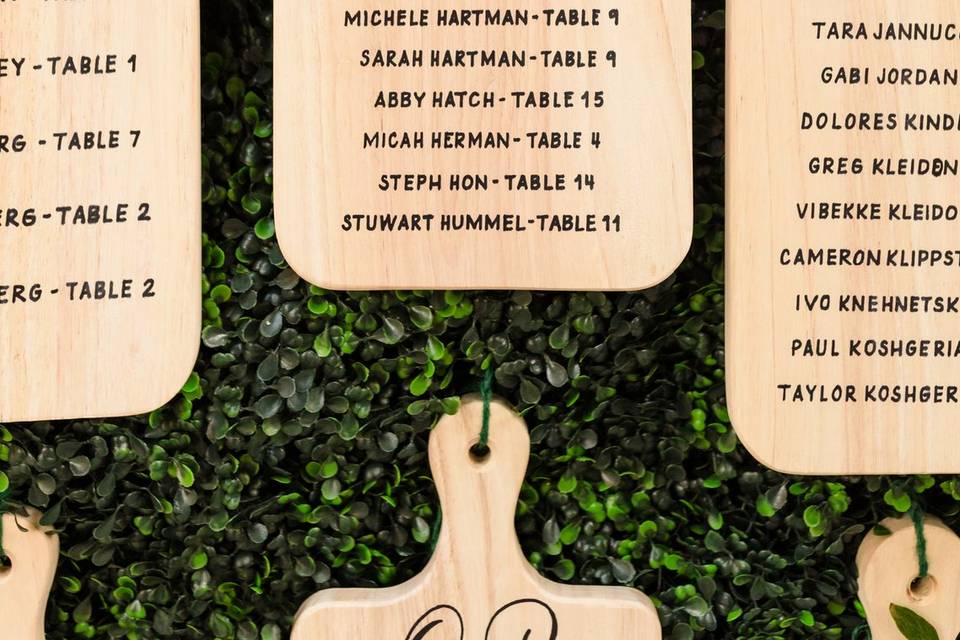 Fun seating chart