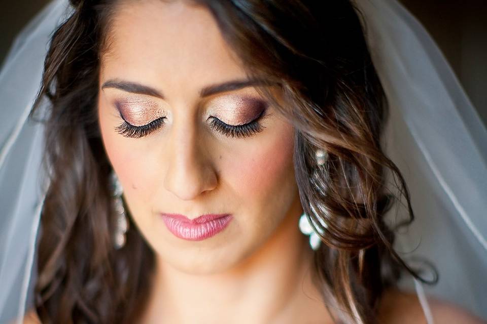 Bride looking serene - David Champagne Photography