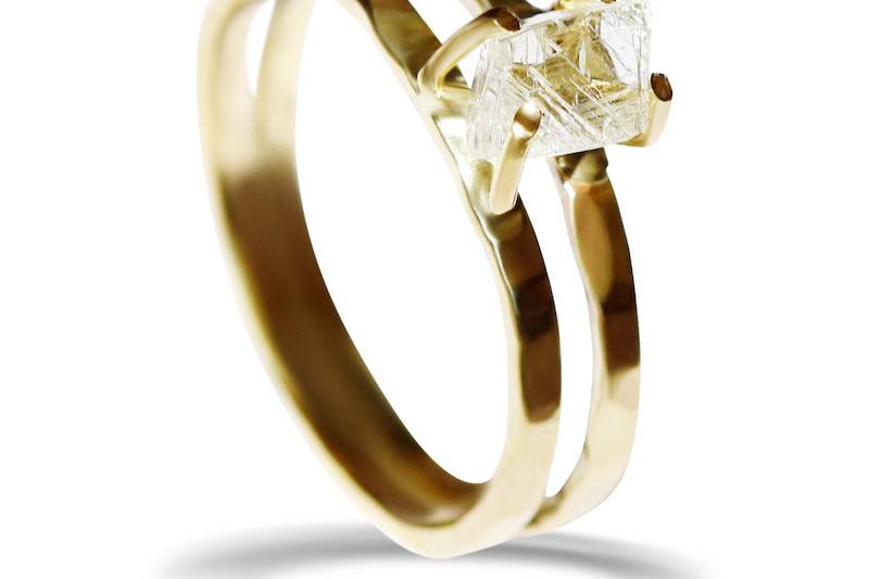 The Ezzer - a raw diamond ring