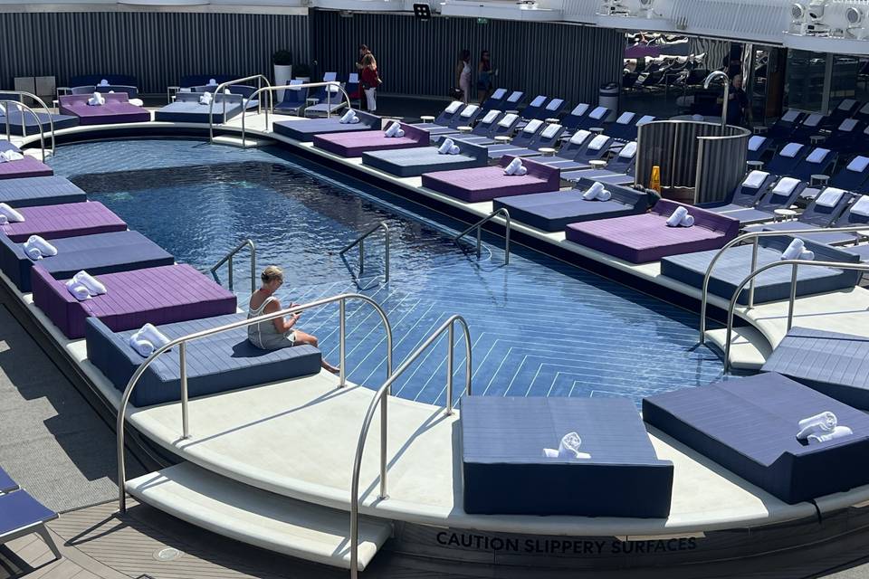 Pool area virgin voyages