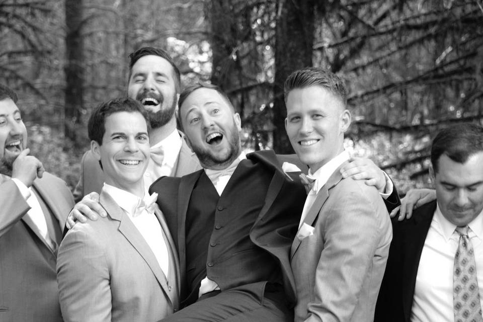 Fun with the groomsmen