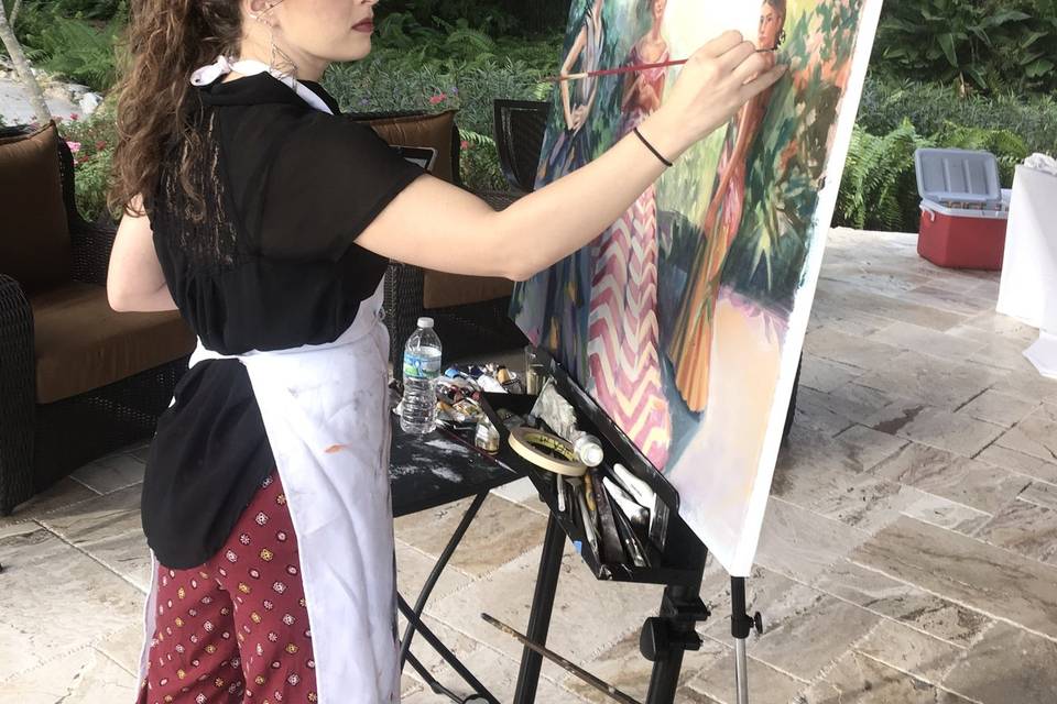 Holly Live Painting