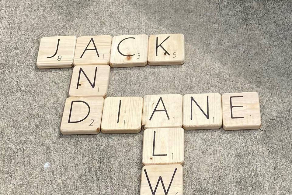 Wedding scrabble