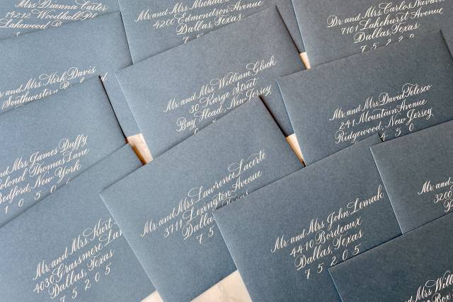 Navy envelopes