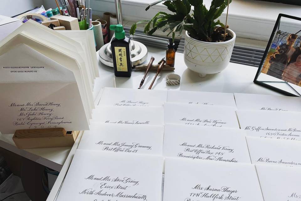 Inky Fingers Calligraphy