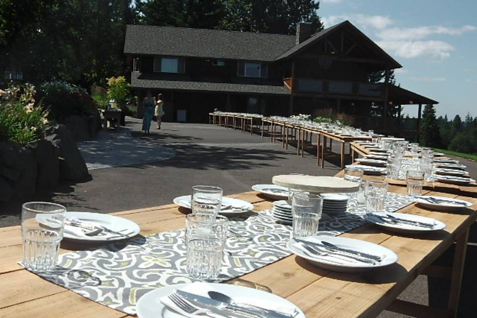 Long table setting