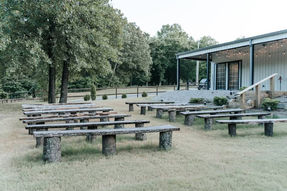 Outdoor ceremony space