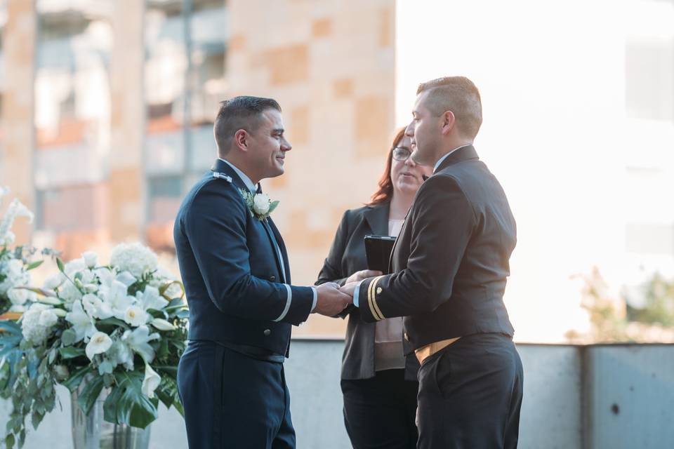 Rooftop wedding