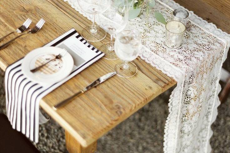 Rustic table and table setting