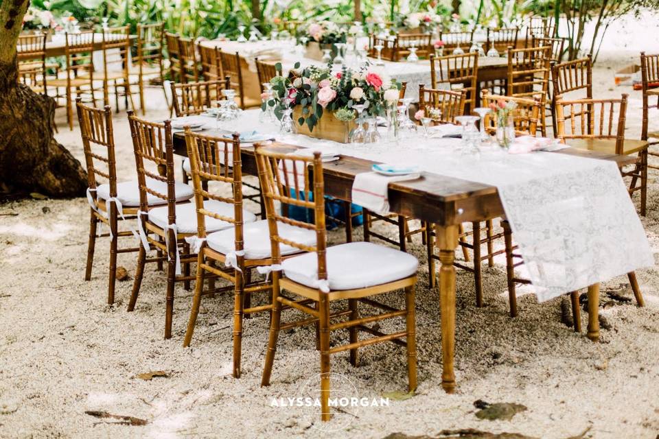 Rustic table and decor