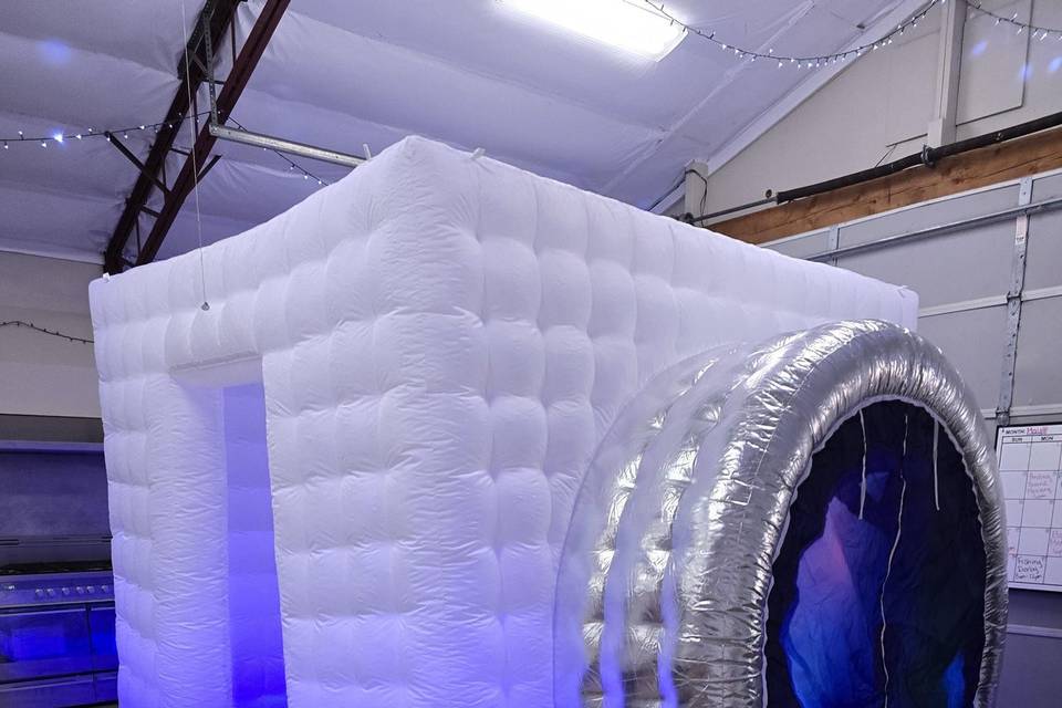 Inflatable photo booth.