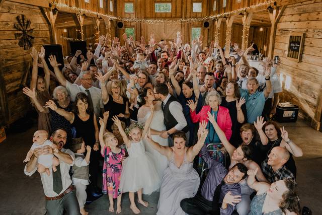 Newlyweds and their guests