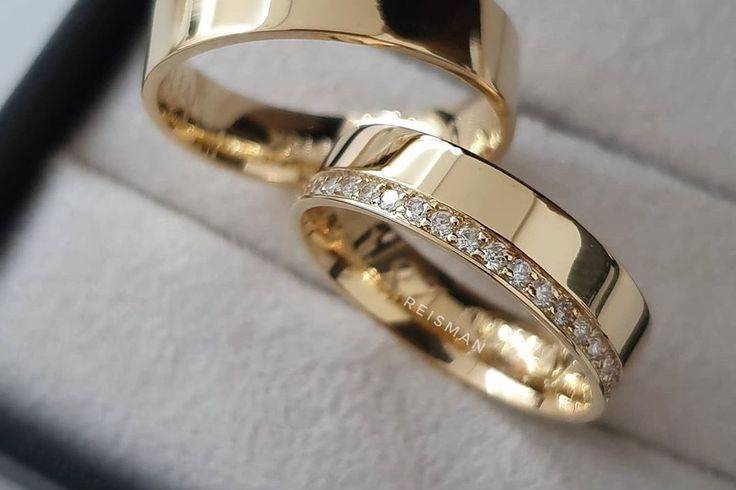 14k gold his&her wedding bands
