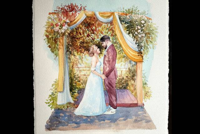 Commission A Portrait Painting From Your Wedding! A Case Study