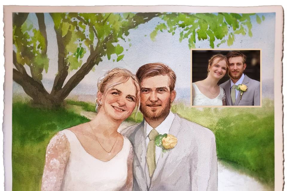 Live Wedding Painting Example
