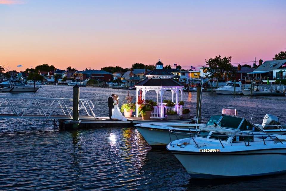 Outdoor wedding on the water
