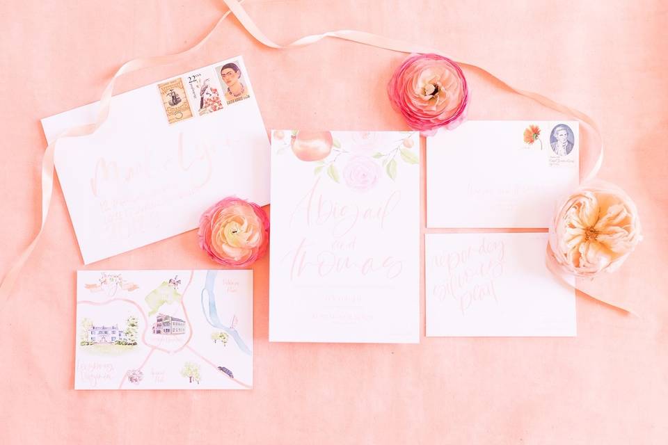 Peachy Keen stationery