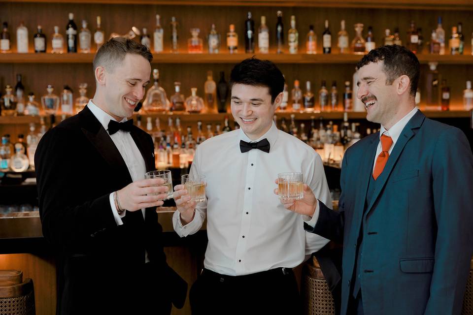 Groomsmen candid