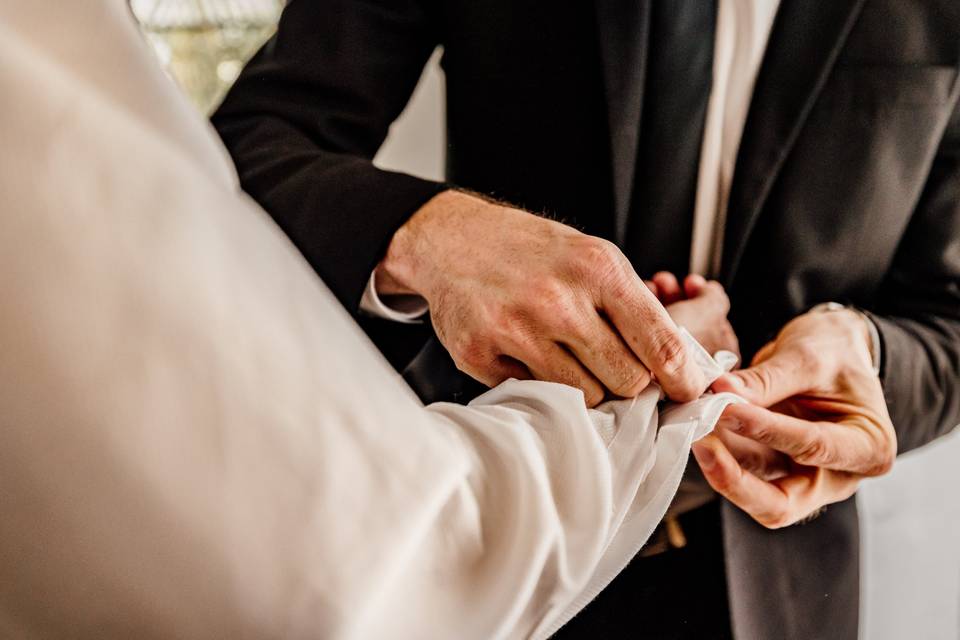 Groom Getting Ready