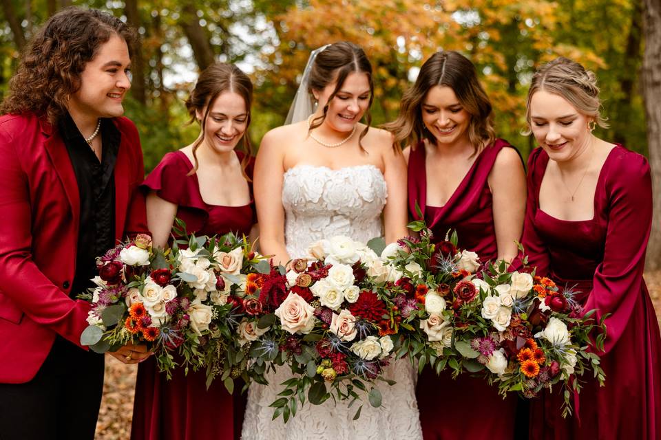 Bridesmaid bouquets