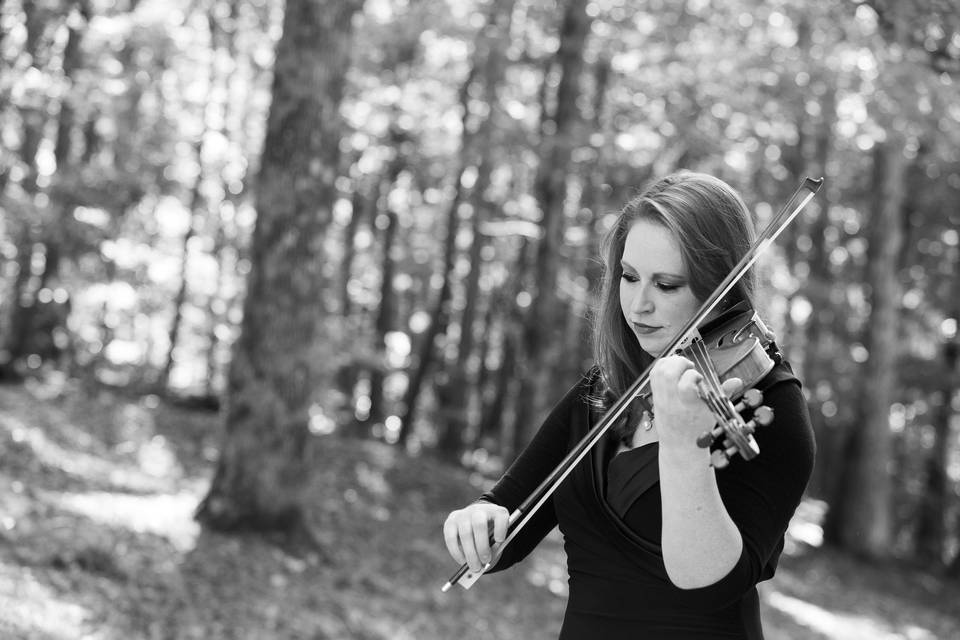 Playing the violin