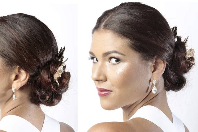 Clean look with updo