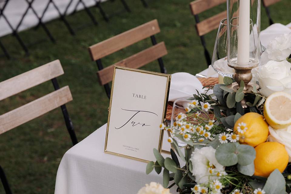 Details reception table