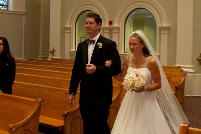 Doebel wedding - walking down the aisle