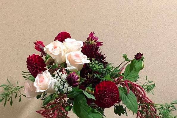 Red and white roses