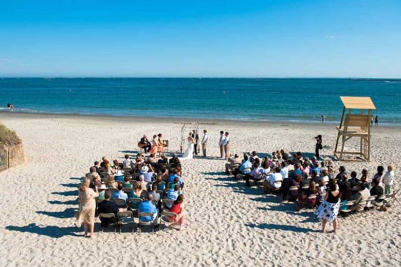 Outdoor wedding ceremony