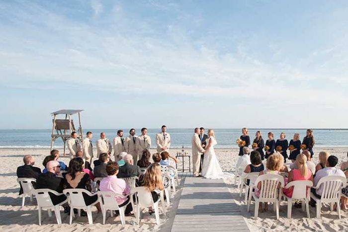 Outdoor wedding ceremony