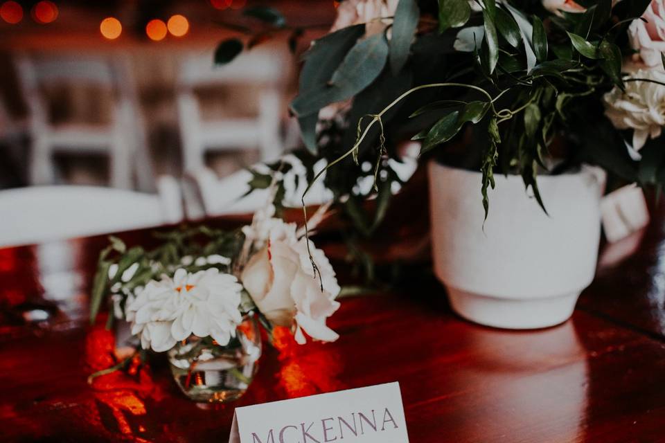 Tented Place Cards