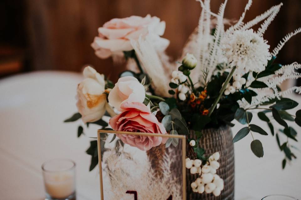 Pampas + Acrylic Table Numbers