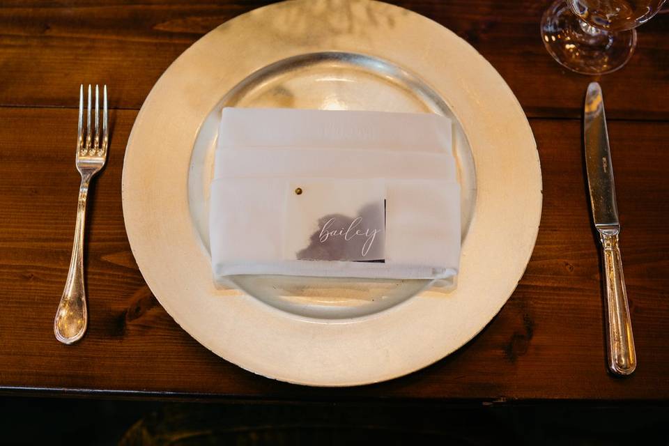 Vellum Overlay Place Card