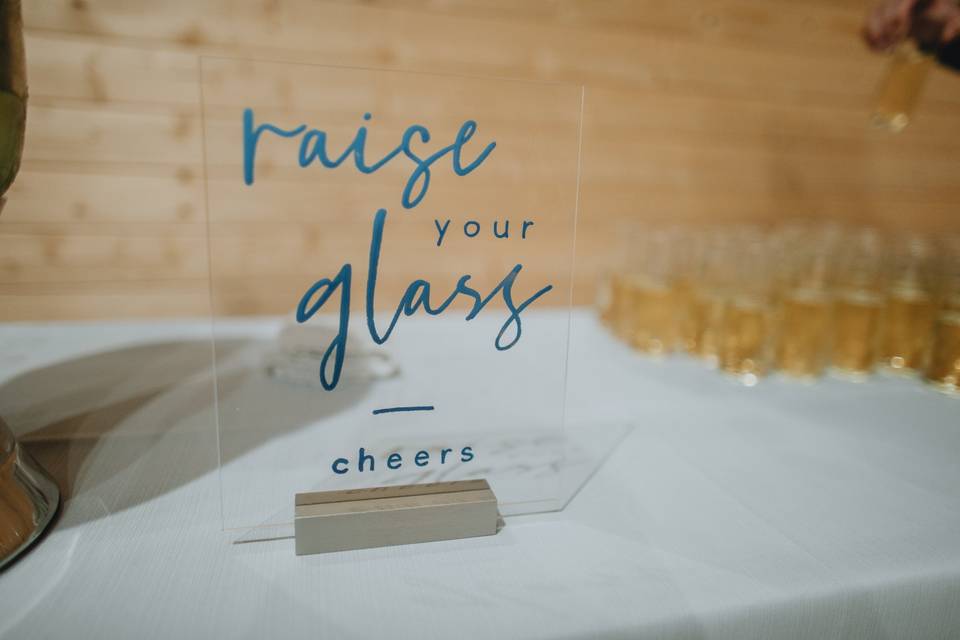 Acrylic Champagne Station Sign