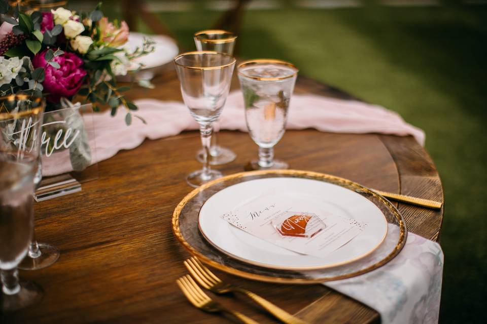 Acrylic Wash Place Card