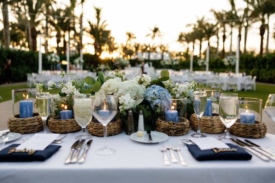 White Blue Garden Romantic