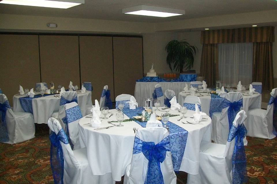 Reception space for up to 80 guests.