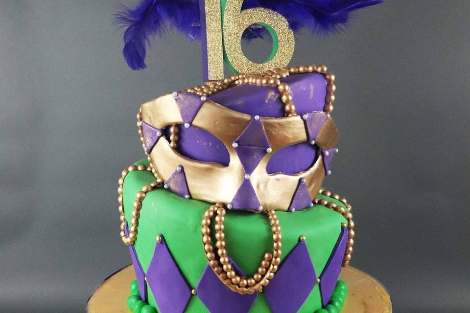 Mardi gras cake