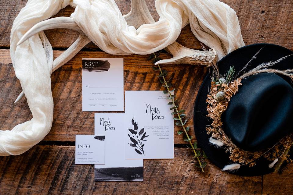 Invitation flatlays