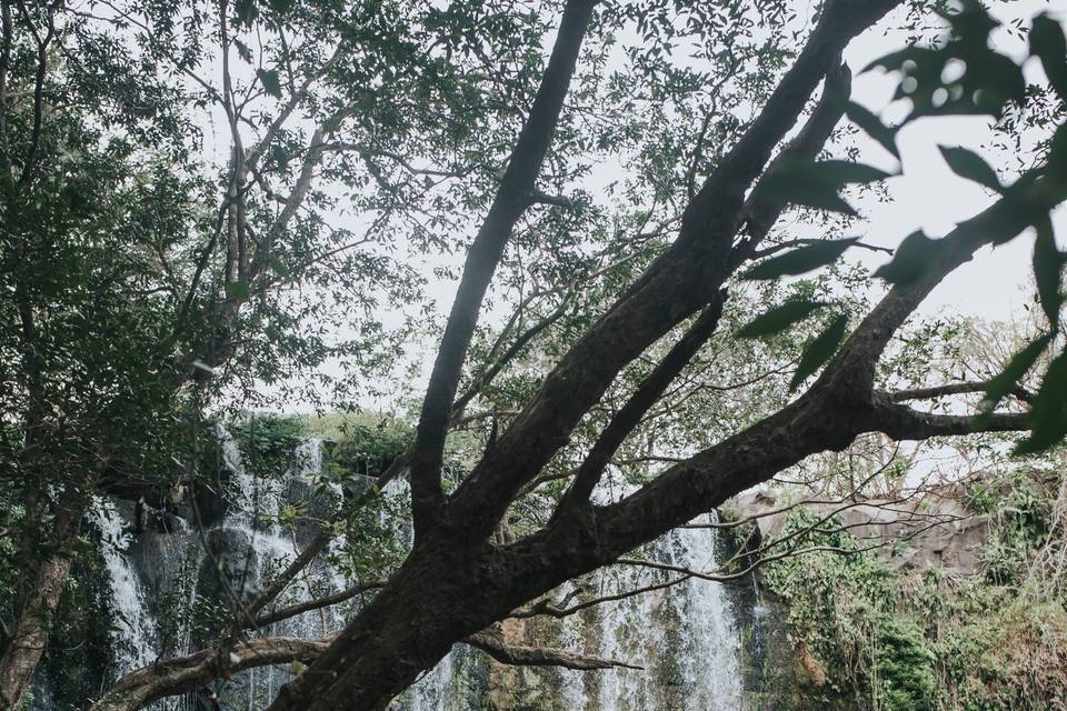 Waterfall elopement