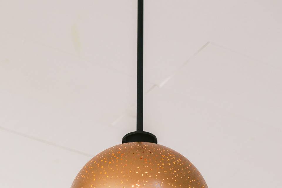 Modern gold pendant