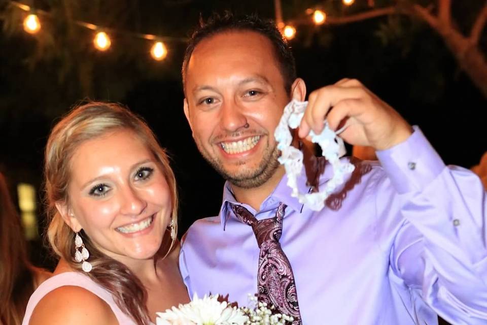 Bridesmaid and groomsman