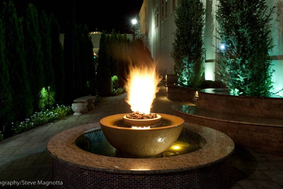 Fire pit in North Patio