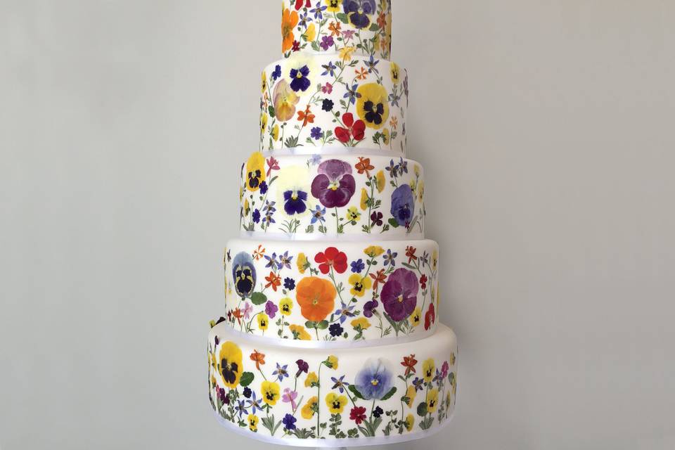 5-tier wedding cake