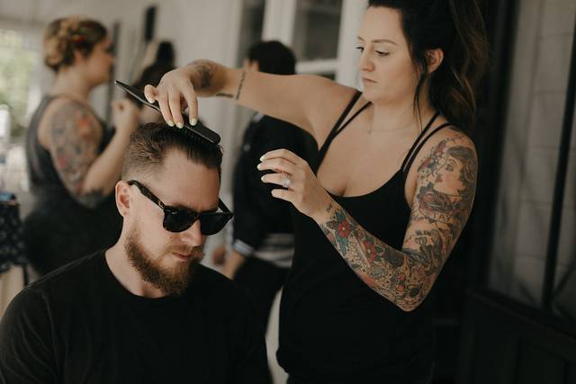 Dressing the groom