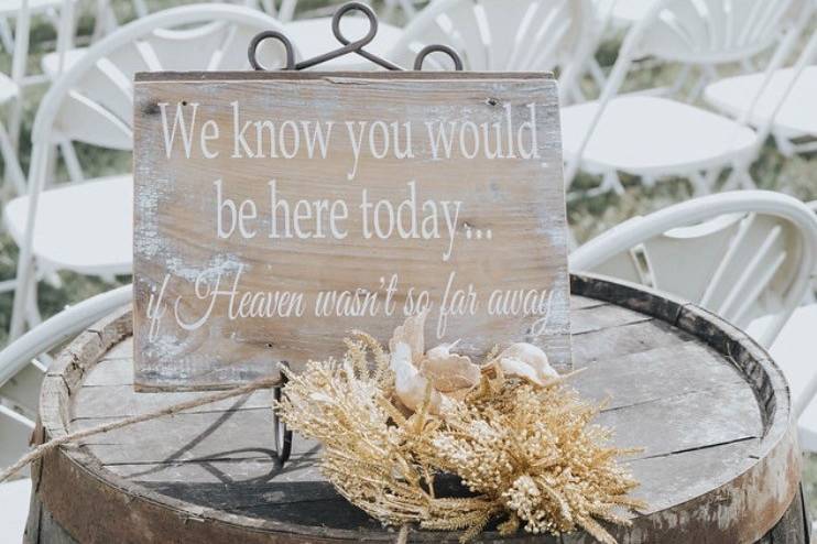 Wedding signage