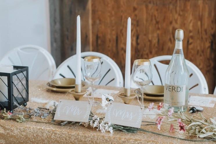 Table setting for the couple